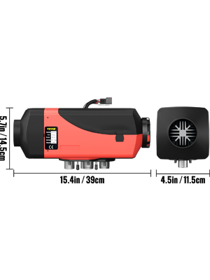 VEVOR 2KW 12V Car Heater Diesel Air Heater W/ LCD Switch Silencer 5 / 10 L Tank for Car RV Trailer Truck Vehicles Parking Heater