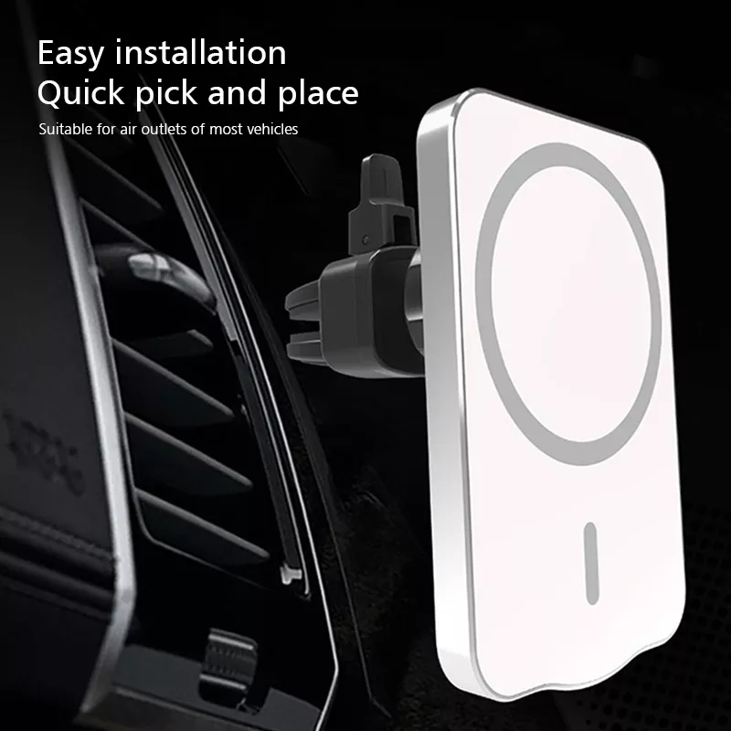 15W Magnetic Wireless Car Charger Mount Adsorbable Phone For iPhone 15 14 13 Pro Max adsorption Fast Wireless Charging Holder