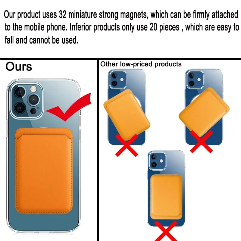 JASTER For iPhone 15 Pro Max Magsafe Wallet Leather Compatible For iPhone 14 13 12 Card Holder with MagSafe Magnet