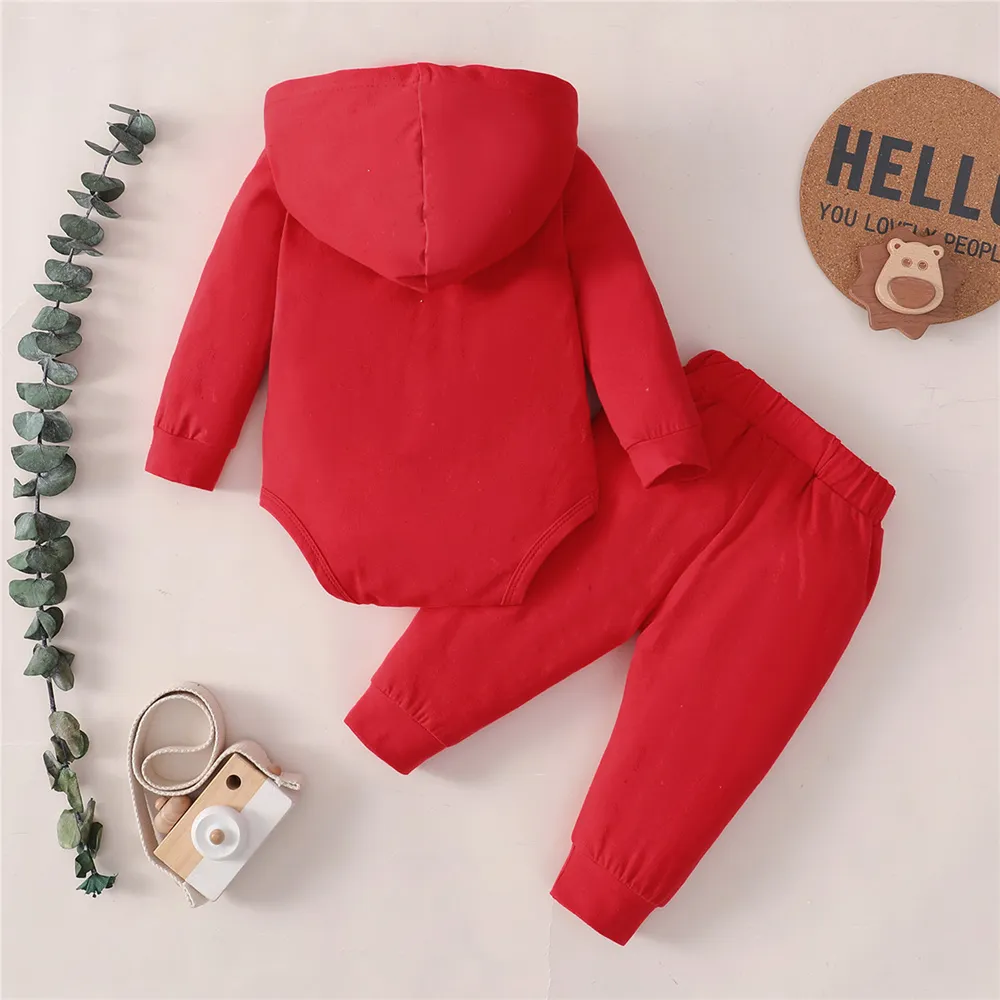 Spring 0-24 Months Newborn Baby Boy 2PCS Clothes Set Long Sleeve Hoodie Jumpsuit Pants Toddler Boy Outfit Baby Costume