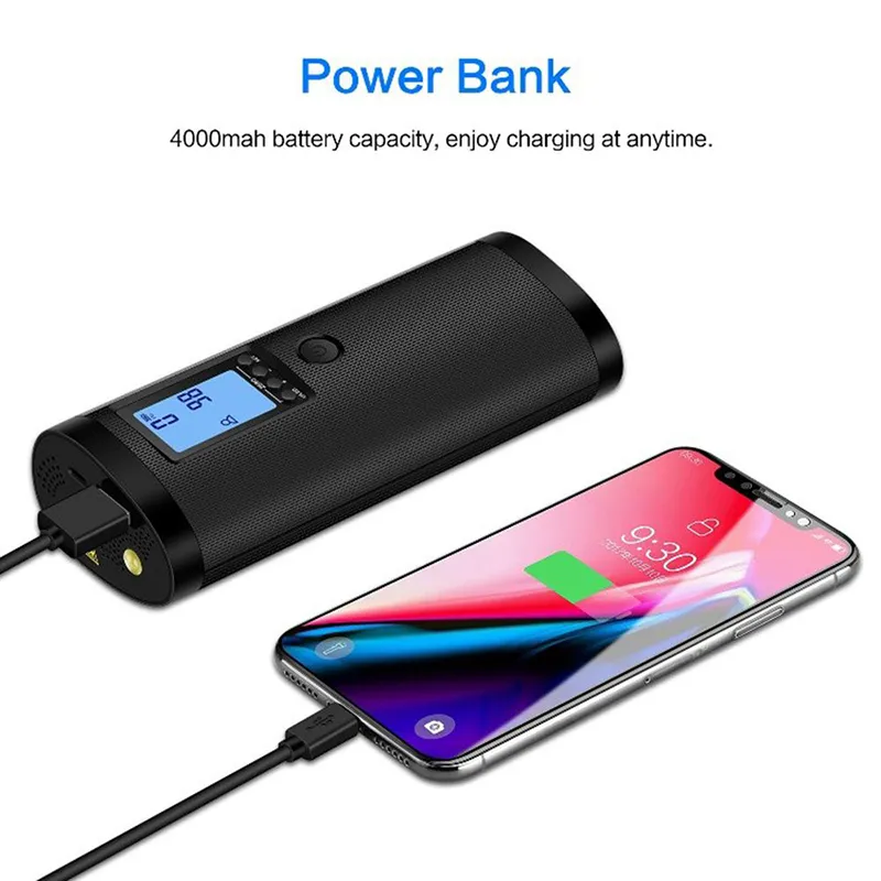 Portable Air Bike Pump Mini Electric Inflator Rechargeable Air Pump Auto Car Inflatable Rechargeable Compressor