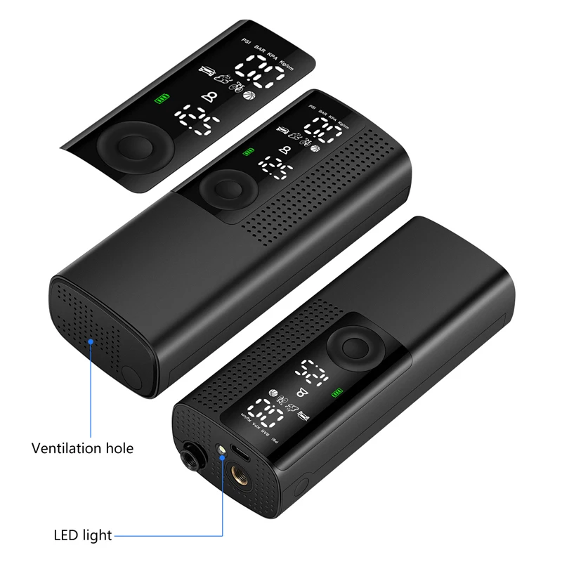 Portable Air Bike Pump Mini Electric Inflator Rechargeable Air Pump Auto Car Inflatable Rechargeable Compressor