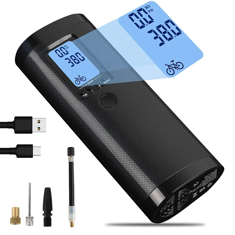 Portable Air Bike Pump Mini Electric Inflator Rechargeable Air Pump Auto Car Inflatable Rechargeable Compressor