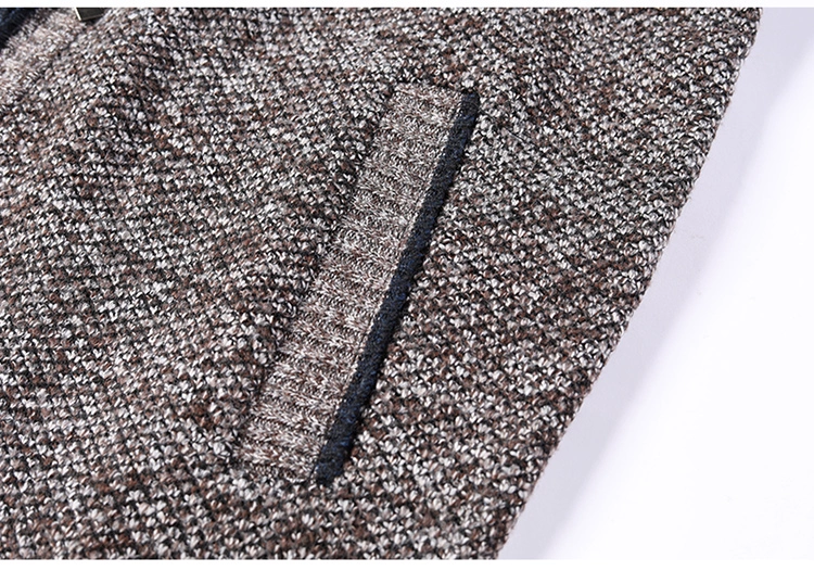 Autumn Winter Warm Cardigan Men Fleece Zipper Sweaters Jackets Mens Slim Fit Knitted Sweatercoat Thick Cardigan Sweater Coat Men
