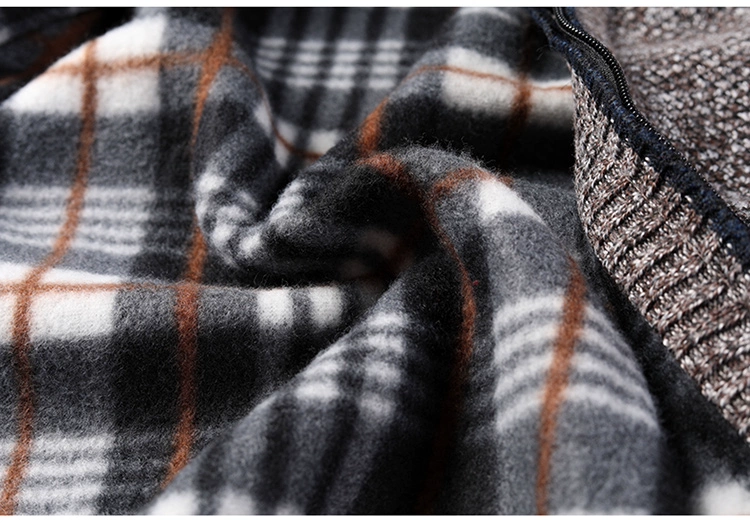 Autumn Winter Warm Cardigan Men Fleece Zipper Sweaters Jackets Mens Slim Fit Knitted Sweatercoat Thick Cardigan Sweater Coat Men