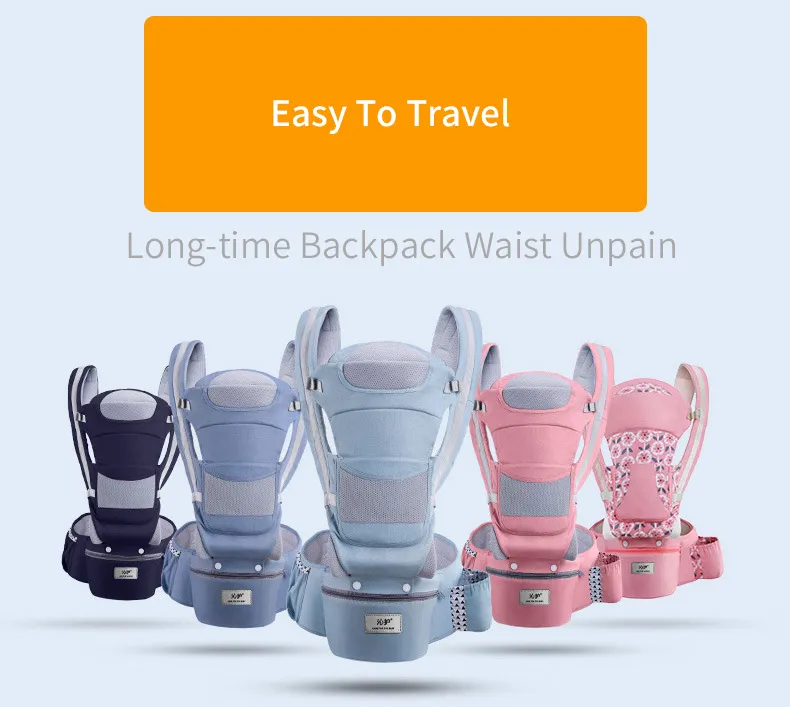 Ergonomic Backpack Baby Carrier Baby Hipseat Carrier carrying for children Baby Wrap Sling for Baby Travel 0-48 Months Useable