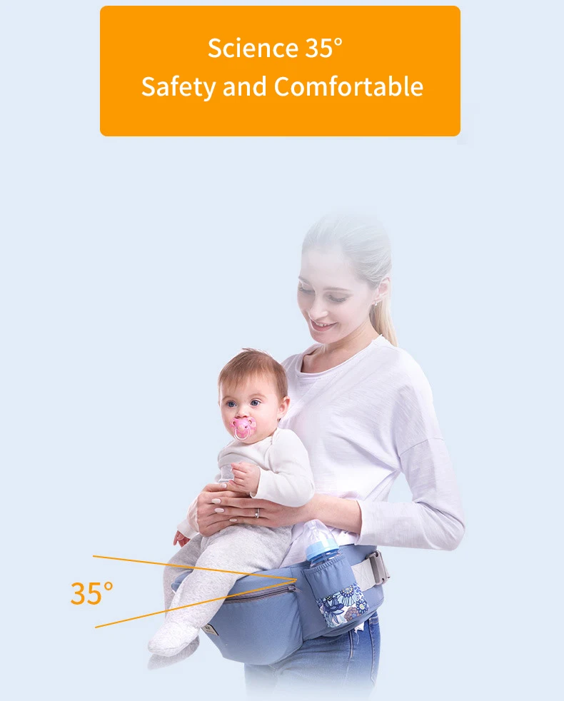 Ergonomic Backpack Baby Carrier Baby Hipseat Carrier carrying for children Baby Wrap Sling for Baby Travel 0-48 Months Useable
