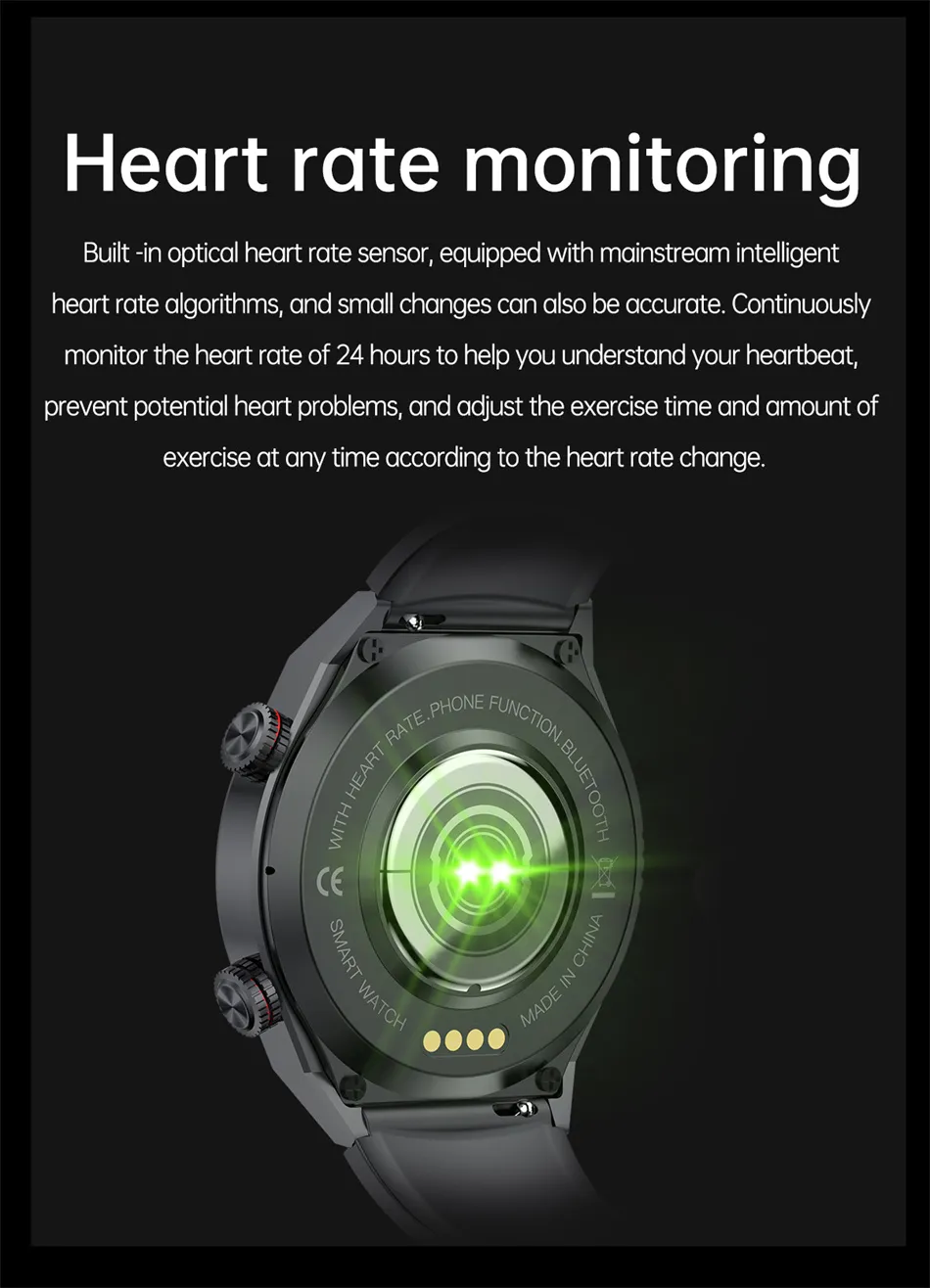 ChiBear NFC Smart Watch Men GPS motion track Heart Rate Bluetooth Call 100+ movement modes Rotary button SmartWatch 2023 New Man