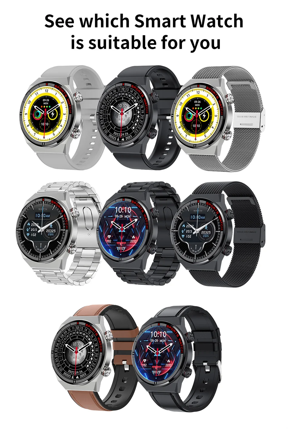 ChiBear NFC Smart Watch Men GPS motion track Heart Rate Bluetooth Call 100+ movement modes Rotary button SmartWatch 2023 New Man