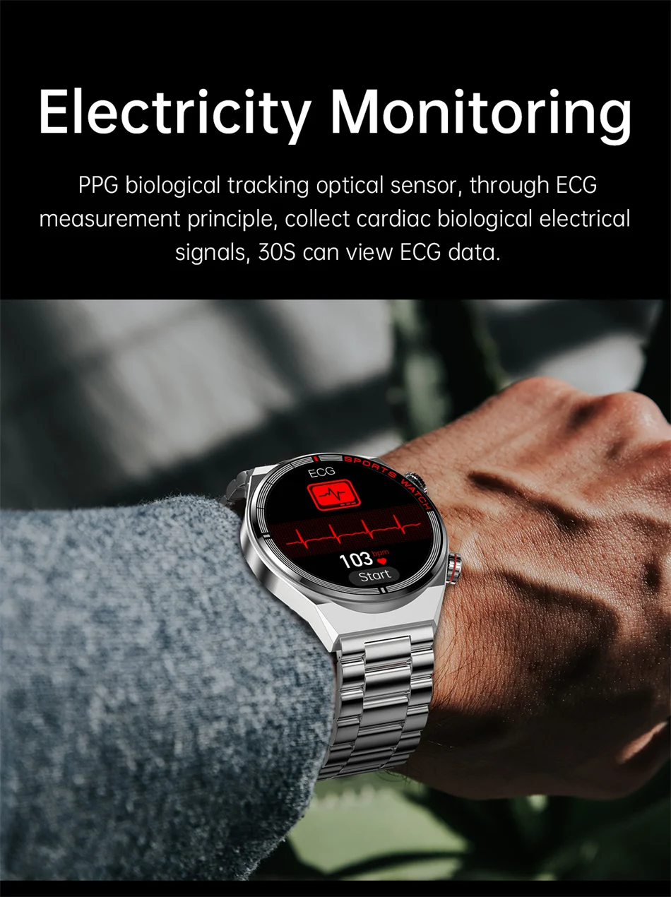 ChiBear NFC Smart Watch Men GPS motion track Heart Rate Bluetooth Call 100+ movement modes Rotary button SmartWatch 2023 New Man