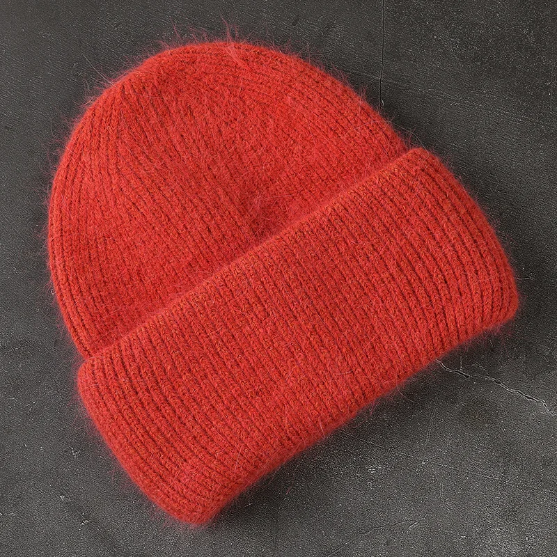 Rabbit Fur Beanies Soft Warm Fluffy Winter Hat for Women Angora Knitted Hat Skullies Beanies Female Bonnet Woman Knit Cap Rabbit Fur Beanies Soft Warm Fluffy Winter Hat for Women Angora Knitted Hat Skullies Beanies Female Bonnet Woman Knit Cap