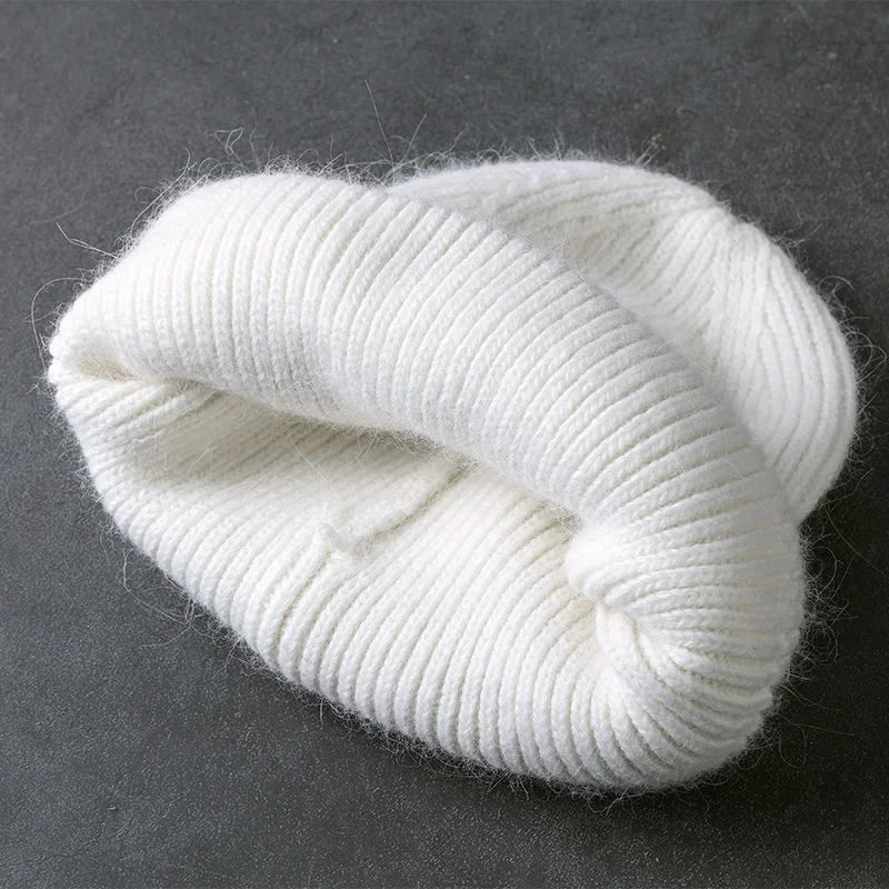 Rabbit Fur Beanies Soft Warm Fluffy Winter Hat for Women Angora Knitted Hat Skullies Beanies Female Bonnet Woman Knit Cap Rabbit Fur Beanies Soft Warm Fluffy Winter Hat for Women Angora Knitted Hat Skullies Beanies Female Bonnet Woman Knit Cap