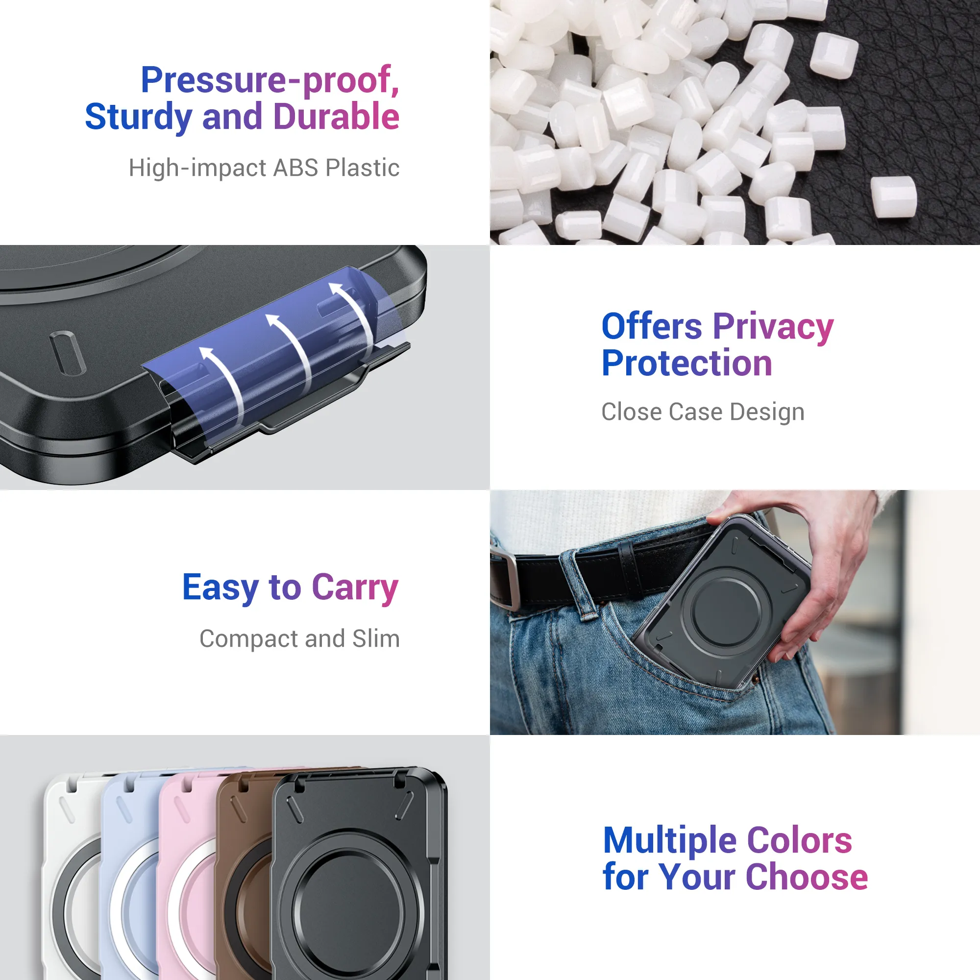 Magnetic Wallet & Card Holder with RFID Blocking Function for iPhone 14 15 Pro/ Pro Max/ 13 Pro Max/ 13 Pro 12 11 MagSafe Wallet