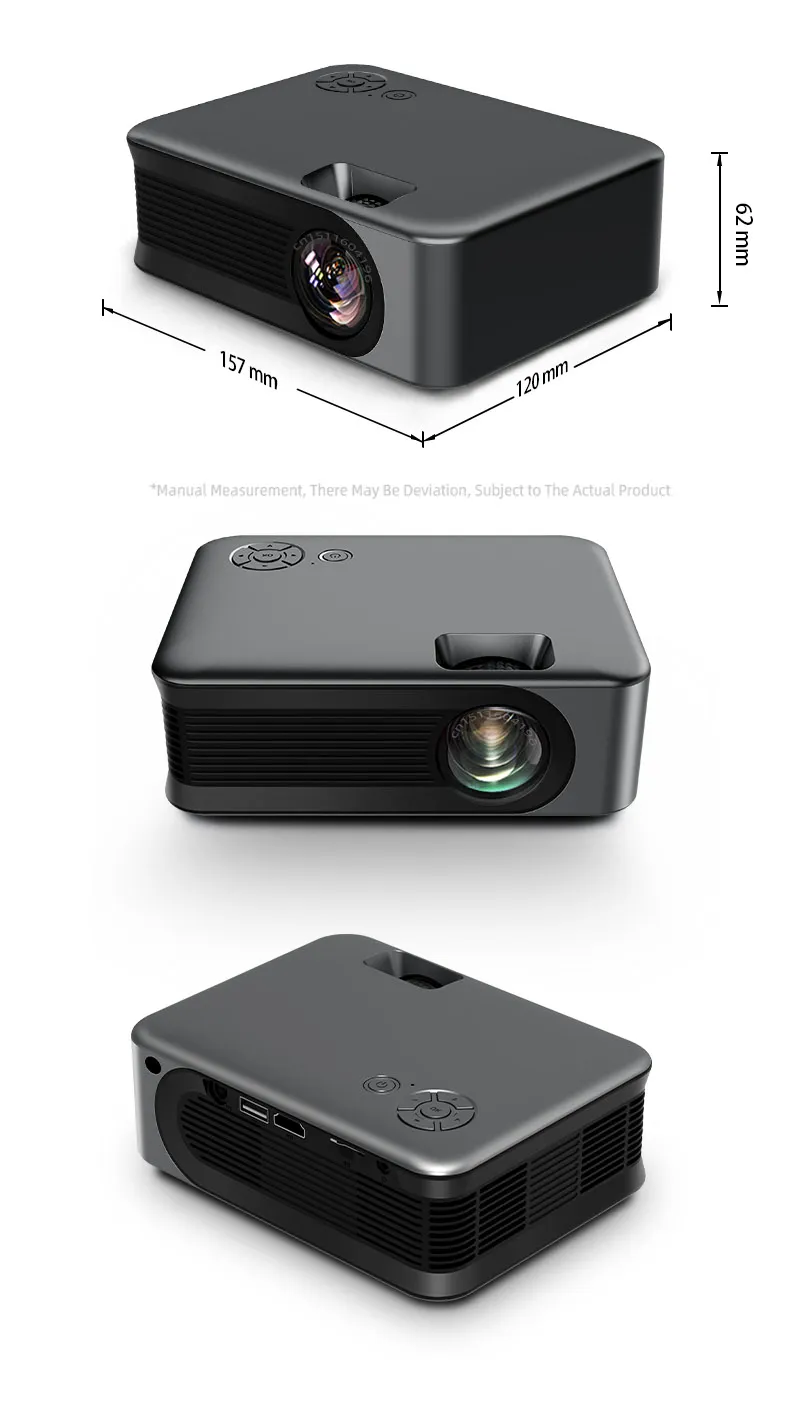 AUN A30 Upgraded Portable Projector LED Home Theater Projector Mini Cinema Smart TV Beamer Support 1080P Full HD Movie Play