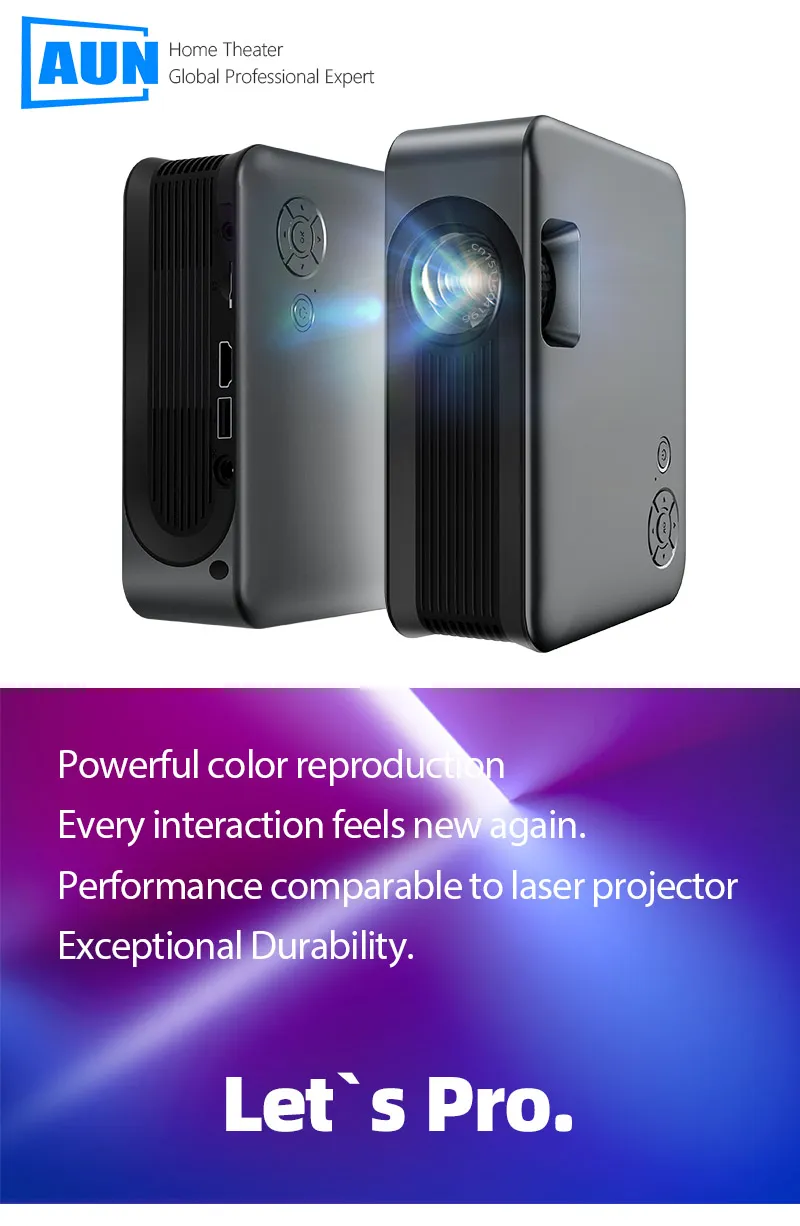 AUN A30 Upgraded Portable Projector LED Home Theater Projector Mini Cinema Smart TV Beamer Support 1080P Full HD Movie Play