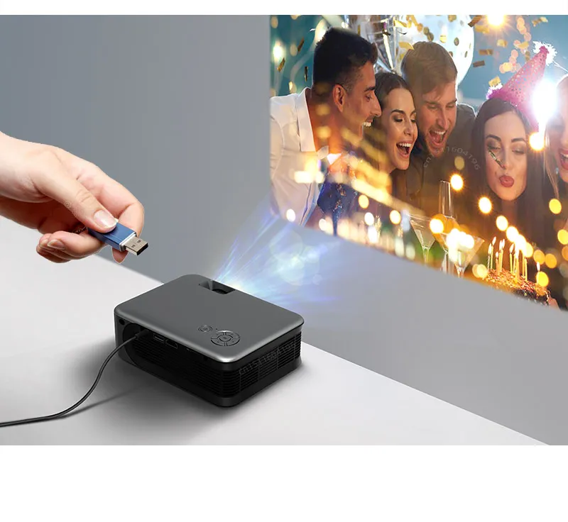 AUN A30 Upgraded Portable Projector LED Home Theater Projector Mini Cinema Smart TV Beamer Support 1080P Full HD Movie Play