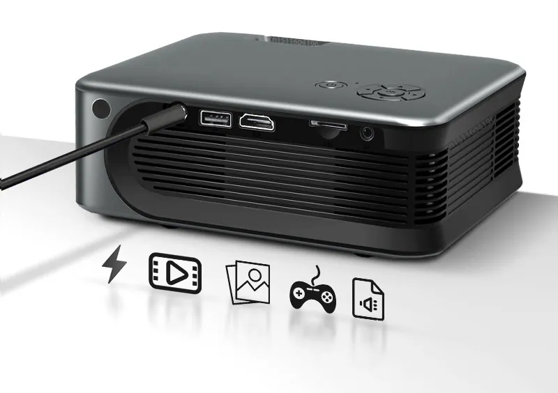 AUN A30 Upgraded Portable Projector LED Home Theater Projector Mini Cinema Smart TV Beamer Support 1080P Full HD Movie Play
