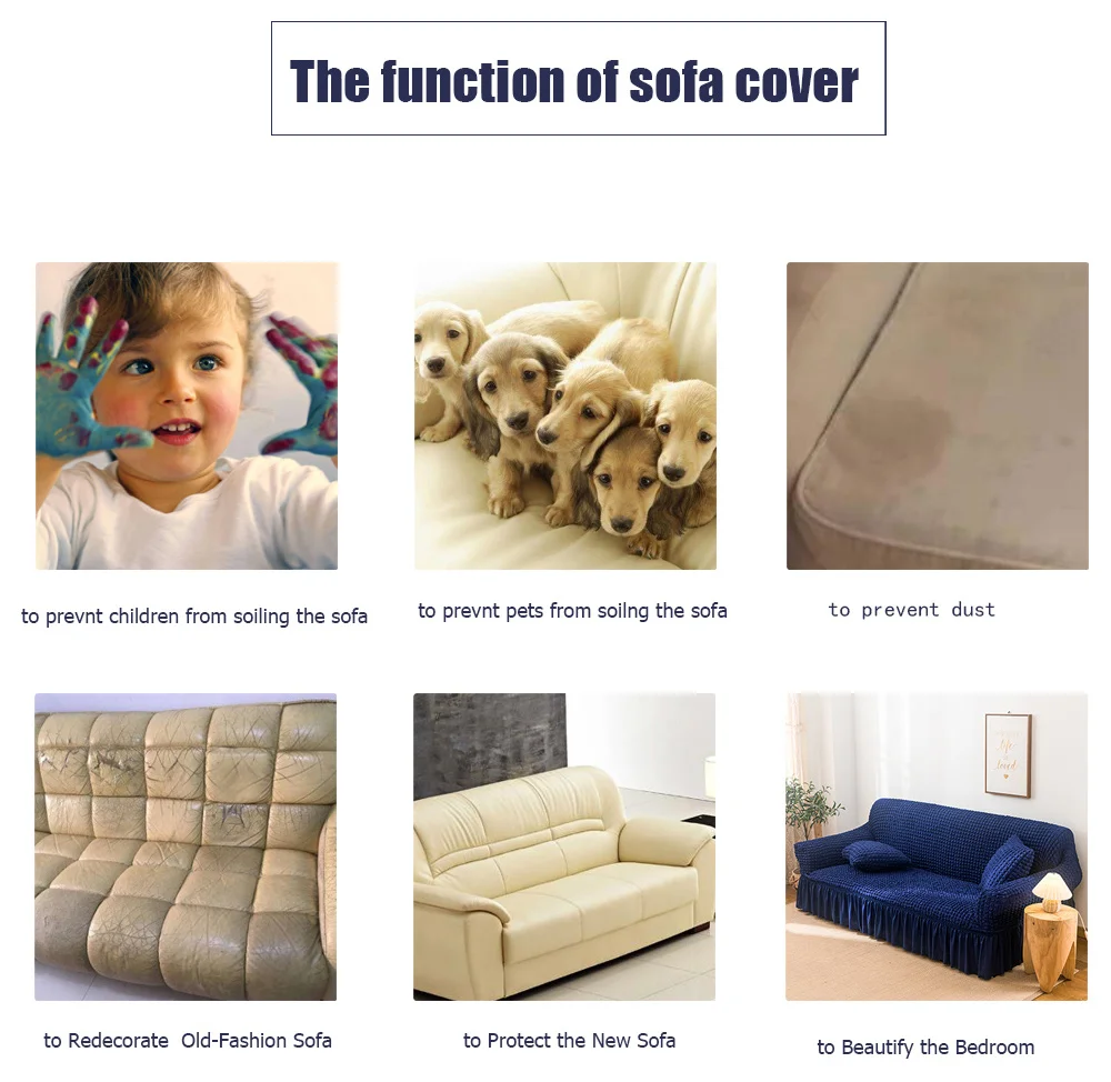 Four seasons universal elastic all-inclusive solid color seersucker sofa cover universal anti-dust anti-cat scratch