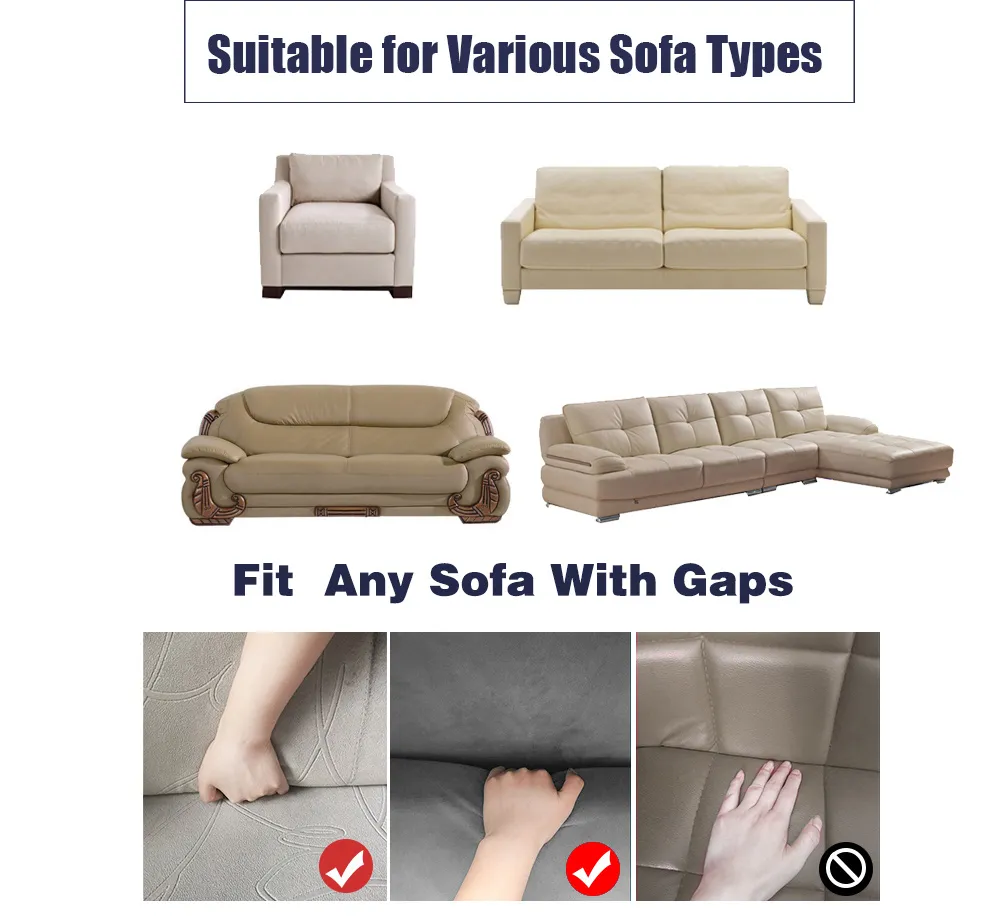 Four seasons universal elastic all-inclusive solid color seersucker sofa cover universal anti-dust anti-cat scratch