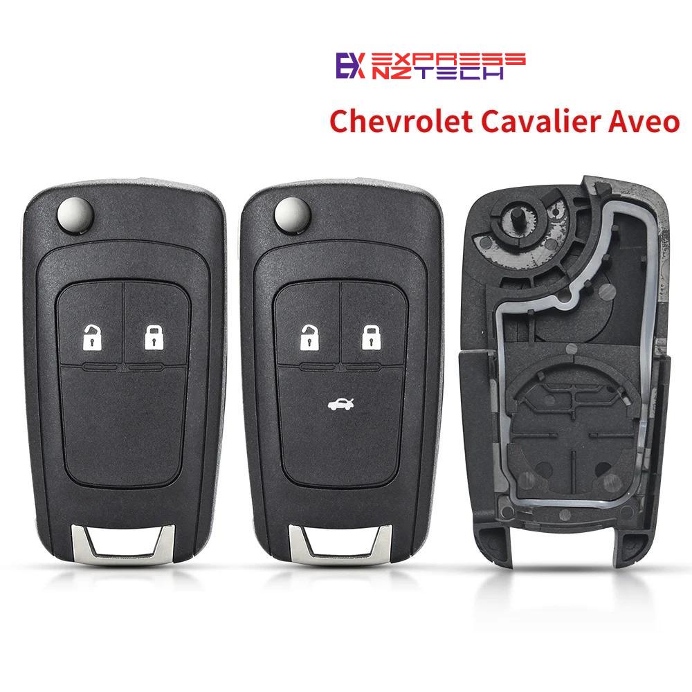 KEYYOU For Chevrolet Cavalier Aveo 2020 Fob HU100 Blade New 2/3 Buttons Flip Folding Remote Car Key Shell Case