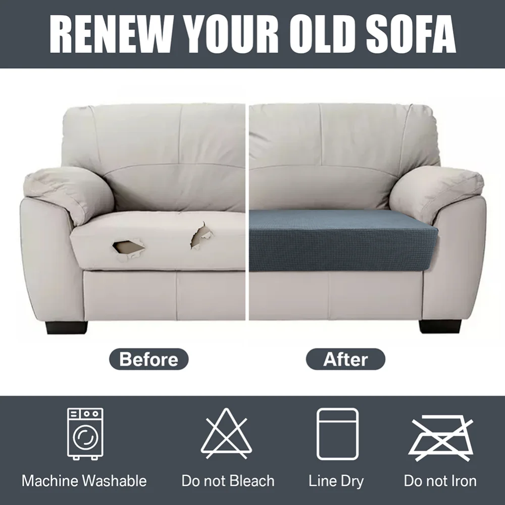 Yeahmart Stretch Sofa Cover Seat Slipcover Jacquard Chair Cushion Cover for 1-2-3 Seaters Replacement for Furniture Protector