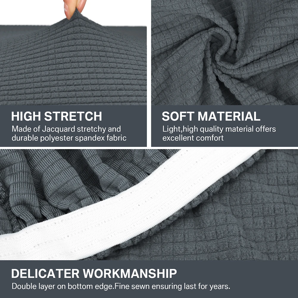 Yeahmart Stretch Sofa Cover Seat Slipcover Jacquard Chair Cushion Cover for 1-2-3 Seaters Replacement for Furniture Protector