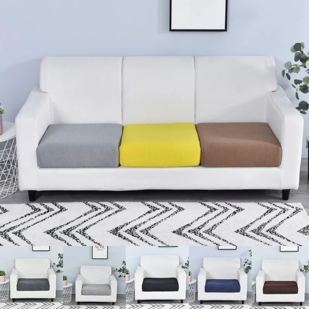Yeahmart Stretch Sofa Cover Seat Slipcover Jacquard Chair Cushion Cover for 1-2-3 Seaters Replacement for Furniture Protector
