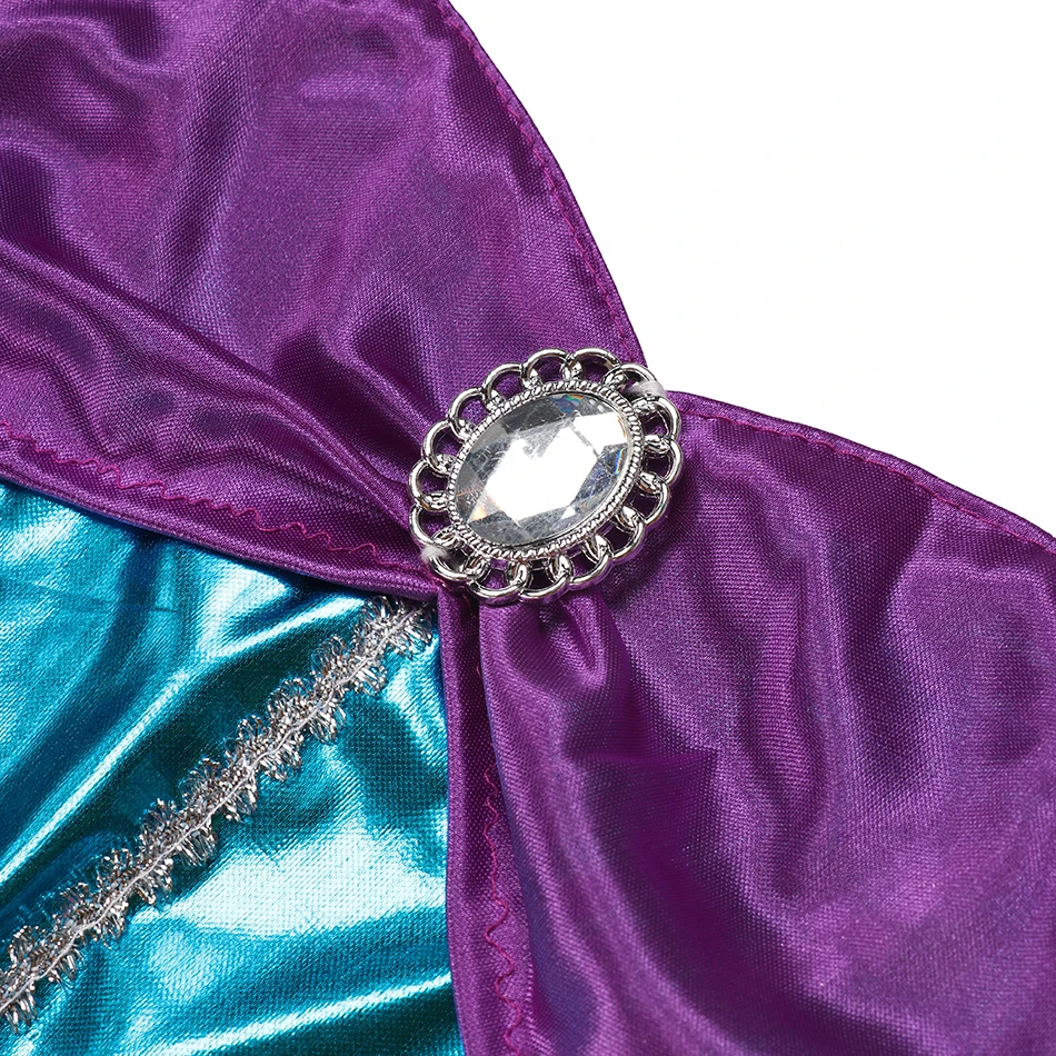 Princess The Little Mermaid Ariel Dress Girls Cosplay Costume Kids Halloween Carnival Birthday Party Clothes Summer Prom Dresses