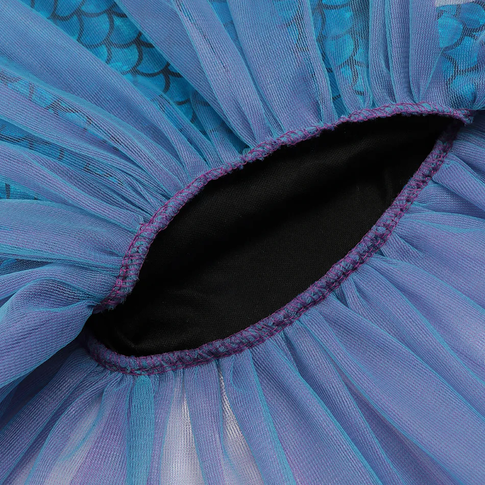 Princess The Little Mermaid Ariel Dress Girls Cosplay Costume Kids Halloween Carnival Birthday Party Clothes Summer Prom Dresses