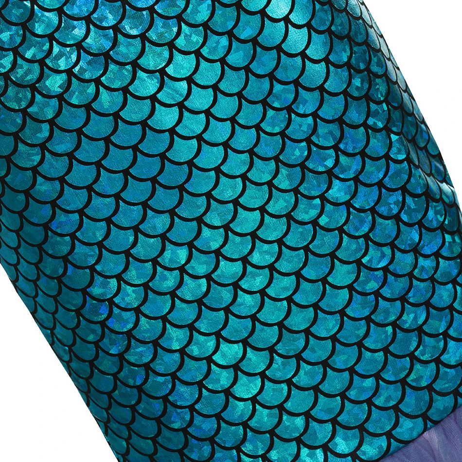 Princess The Little Mermaid Ariel Dress Girls Cosplay Costume Kids Halloween Carnival Birthday Party Clothes Summer Prom Dresses