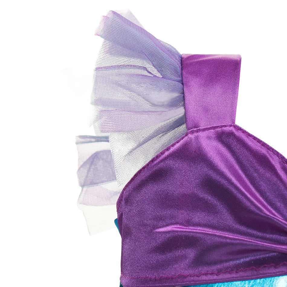 Ariel Girl Little Mermaid Costume Halloween Kid Dress For Girls Children Carnival Birthday Party Clothes Cosplay Mermaid Dress