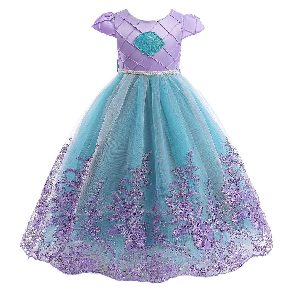 Ariel Little Mermaid Costume For Girls Halloween Dress Tutu Kids Birthday Gift Princess Costume Dress Girl Carnival Party Prom
