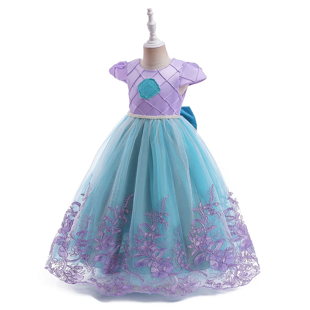 Ariel Little Mermaid Costume For Girls Halloween Dress Tutu Kids Birthday Gift Princess Costume Dress Girl Carnival Party Prom