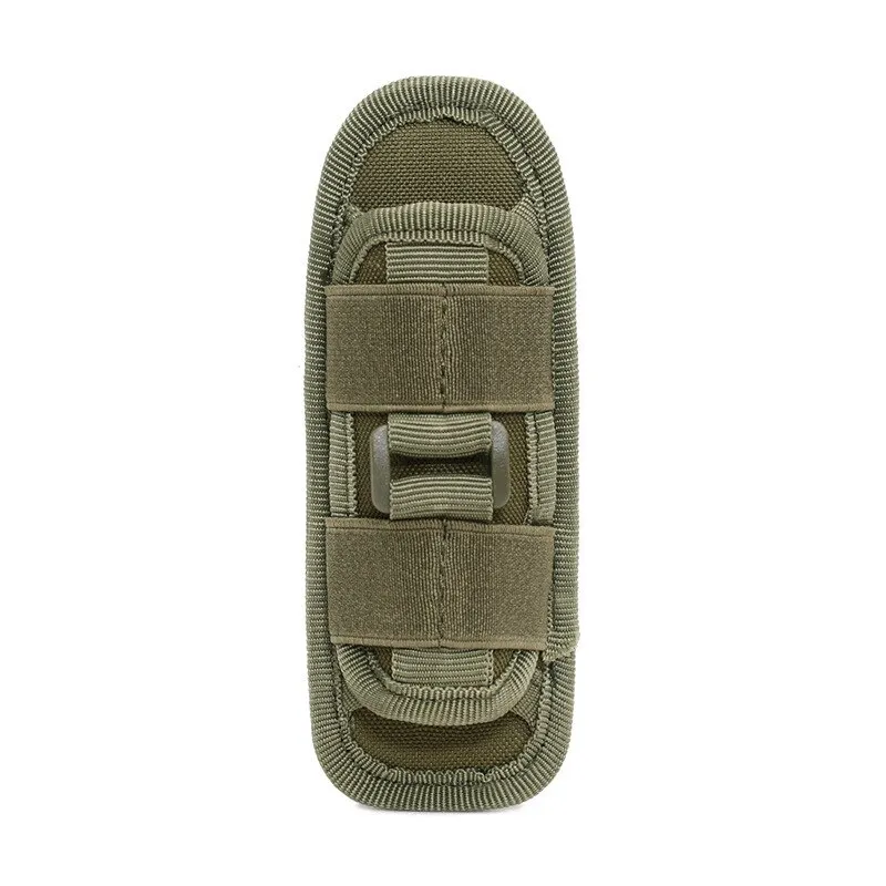 Tactical Hunting Molle Nylon Flashlight Pouch 360 Degrees Rotatable Outdoor Flashlight Cover Holster Torch Case Portable Torch