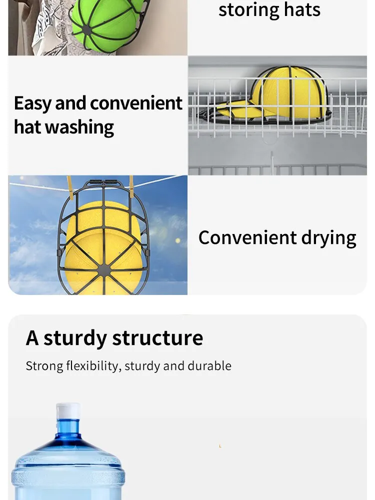 Baseball Cap Washer Anti-deformation Cap Protector Rack for Dishwasher Washing Machine Hat Washer Frame Creative Home Supplies