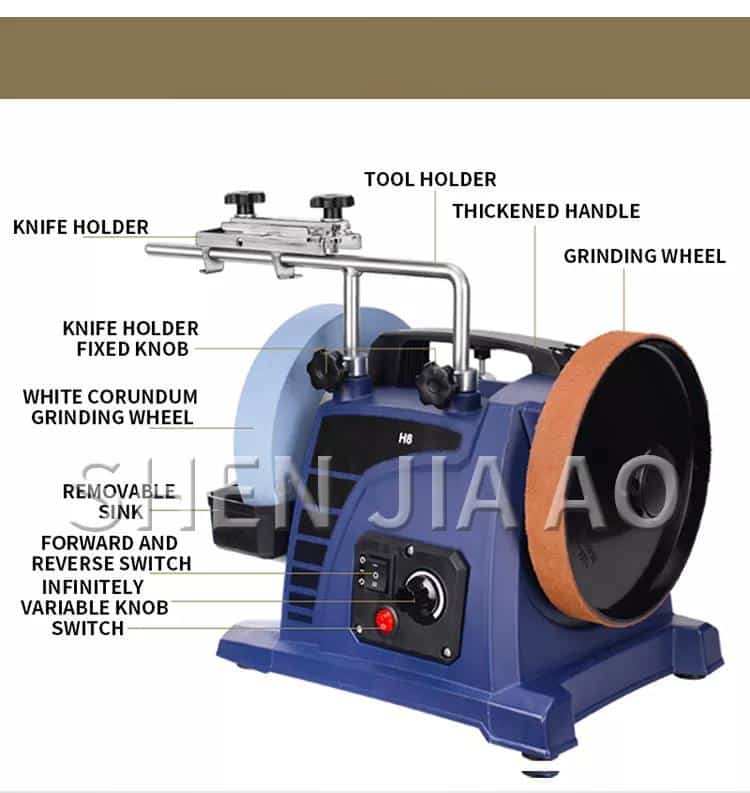 H8 Low-speed Water-cooled Sharpener For Household Small Woodworking Engraving Knives Chisels Grinder Electric Desktop Sharpener