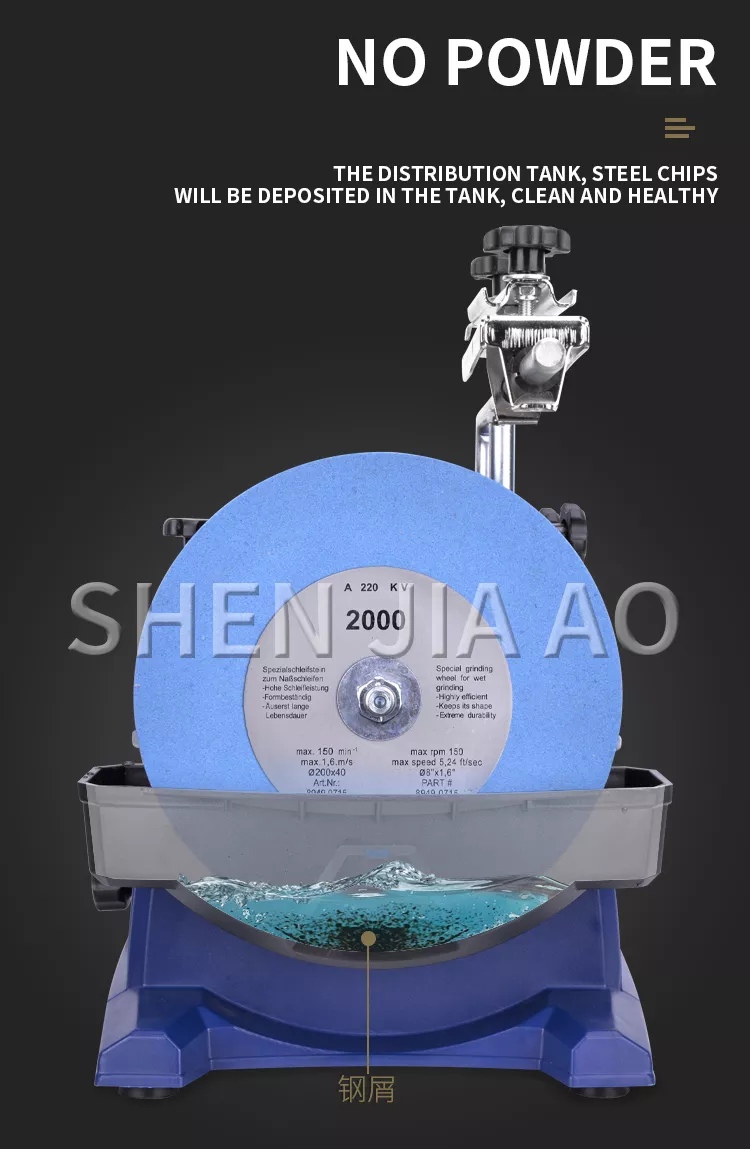 H8 Low-speed Water-cooled Sharpener For Household Small Woodworking Engraving Knives Chisels Grinder Electric Desktop Sharpener