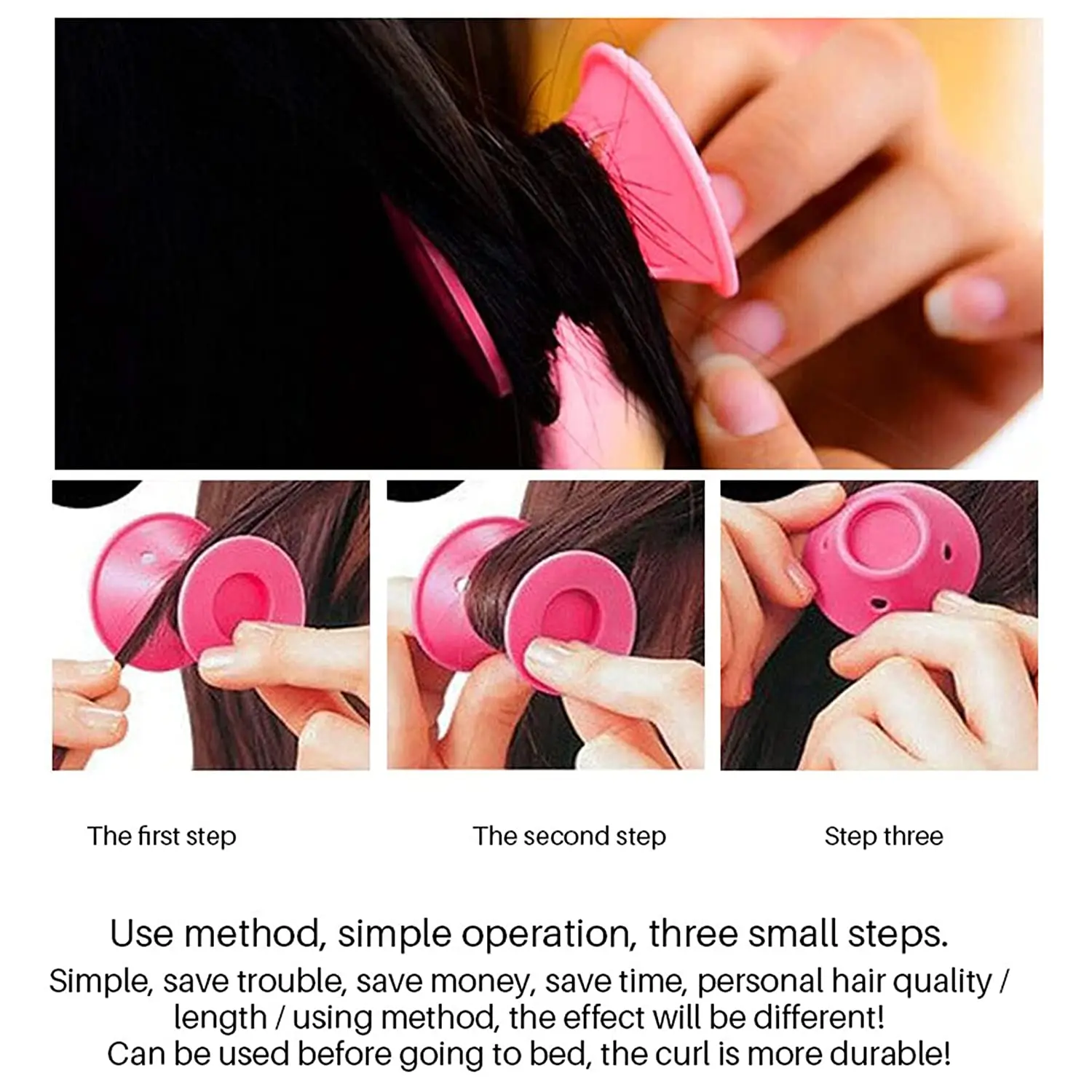 40Pcs Magic Silicone Hair Rollers Heatless Overnight Soft Rubber Twist Curls Waves DIY Hair Curling Styling Tool for Women Girls
