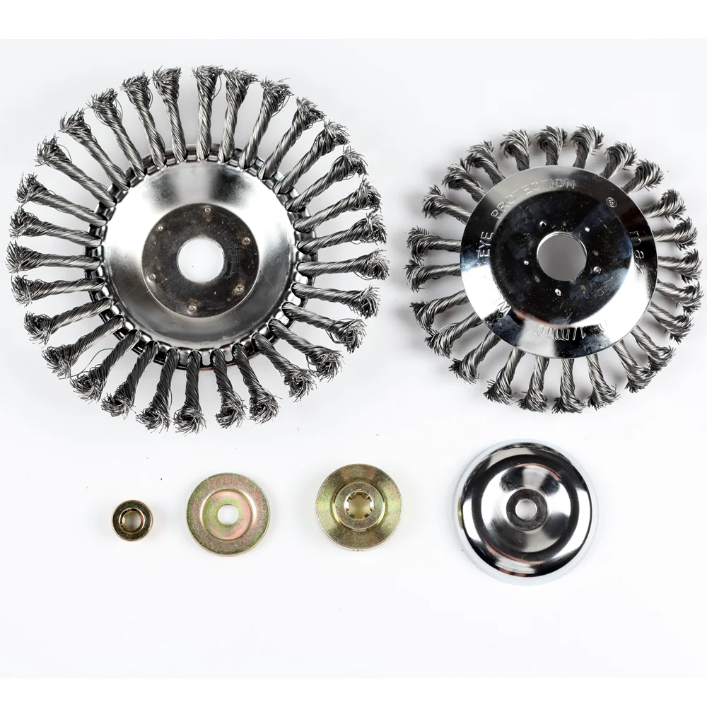 150mm/190mm Garden Steel Wire Trimmer Head and Gearbox Fixing Kit Grass Brush Cutter Dust Removal Weeding Plate for Lawnmower