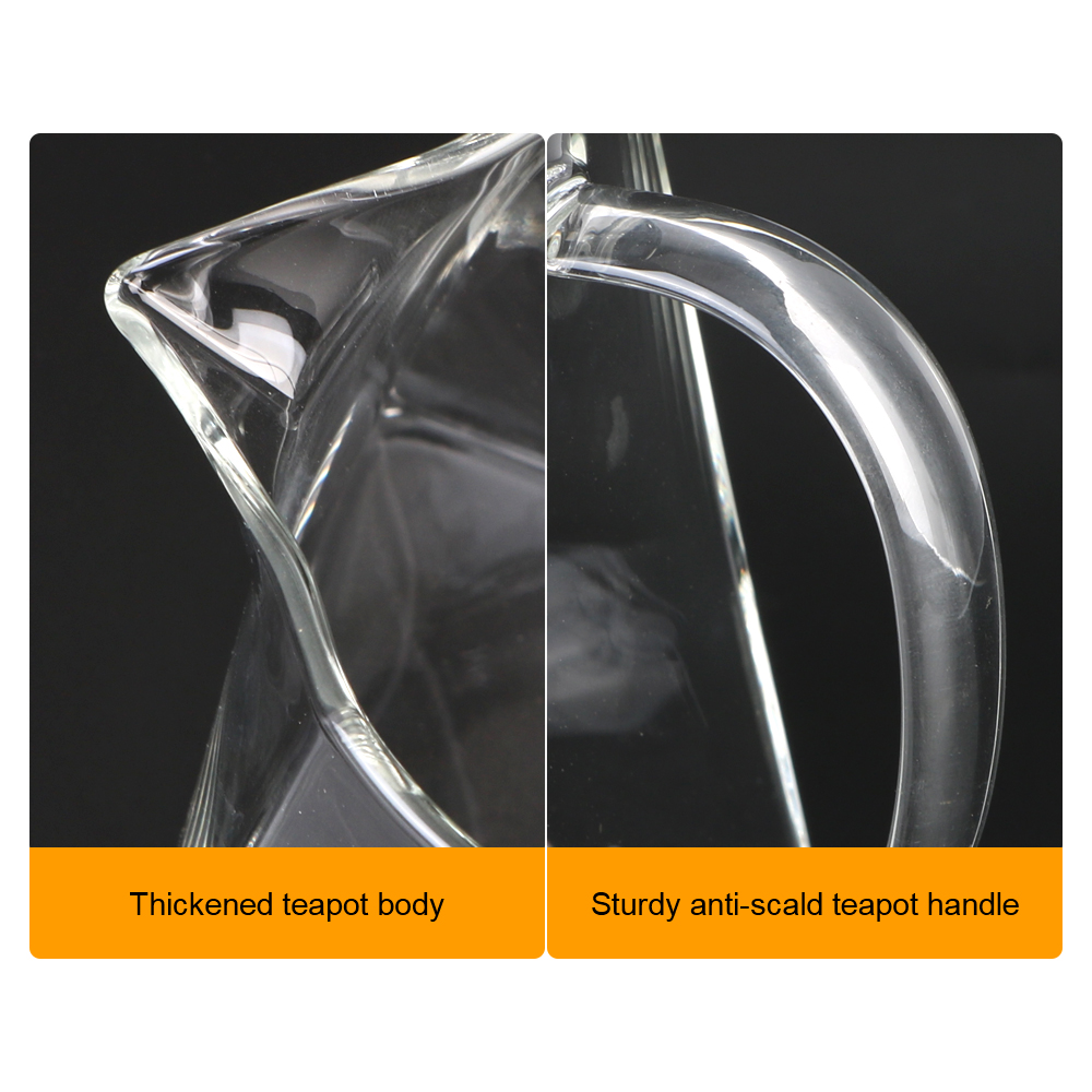Heat Resistant With Stainless Steel Infuser Clear Kettle 550/750/950ML Glass Teapot Household Teaware Tea Infuser