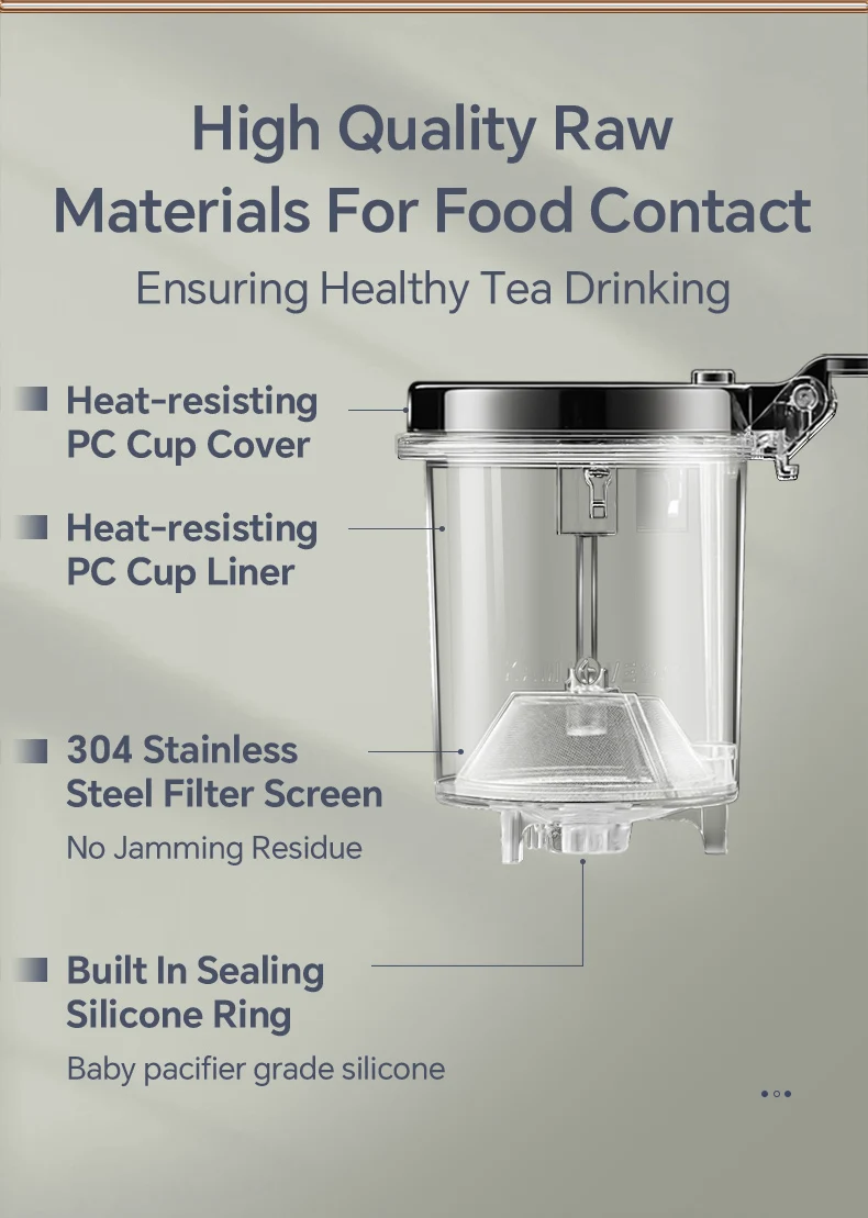KAMJOVE Teapot Infuser Glass Tea Set One-button Filtering Tea Separation Kettle Tea Coffee Maker Press AUTO-OPEN Art Tea Cup