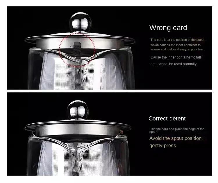 Glass Teapot Household Teaware Tea 550/750/950ML With Stainless Steel Infuser Heat Resistant Infuser Clear Kettle