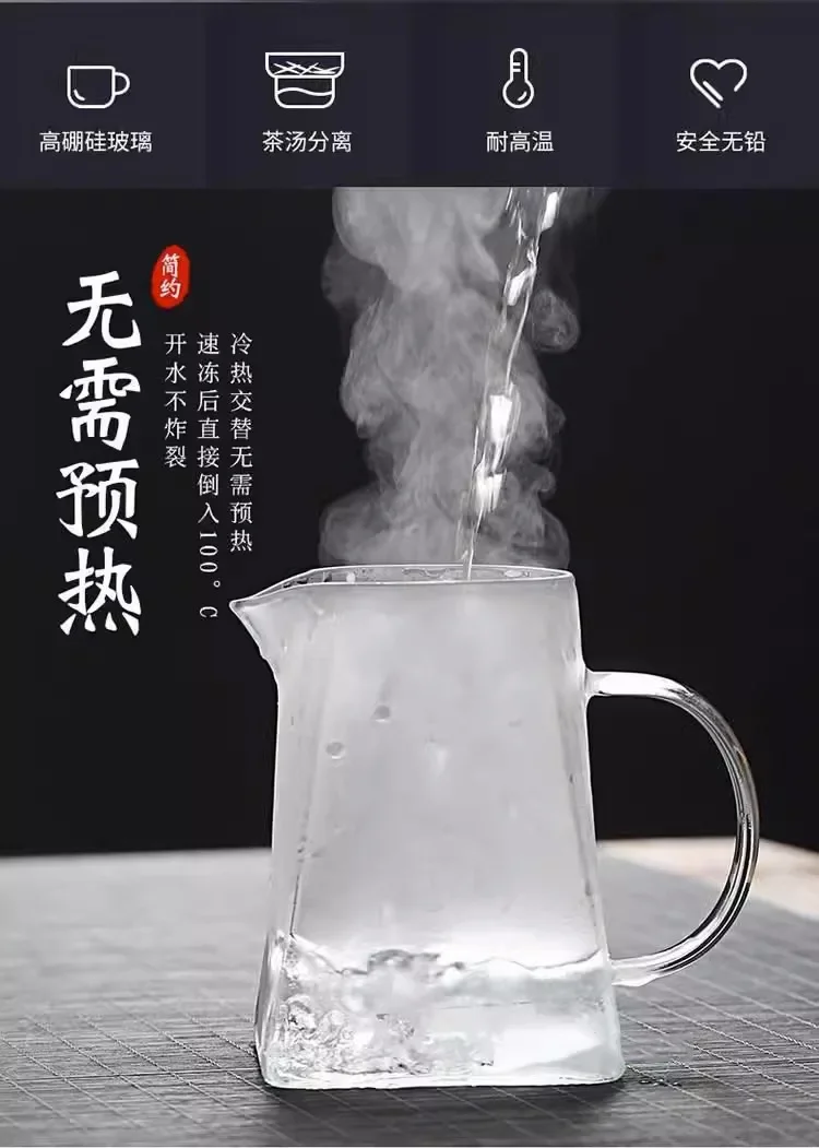 Heat Resistant High BorosilicateGlass Teapot with Stainless Steel Tea Strainer Household for Tea Summer Winter Drinkware