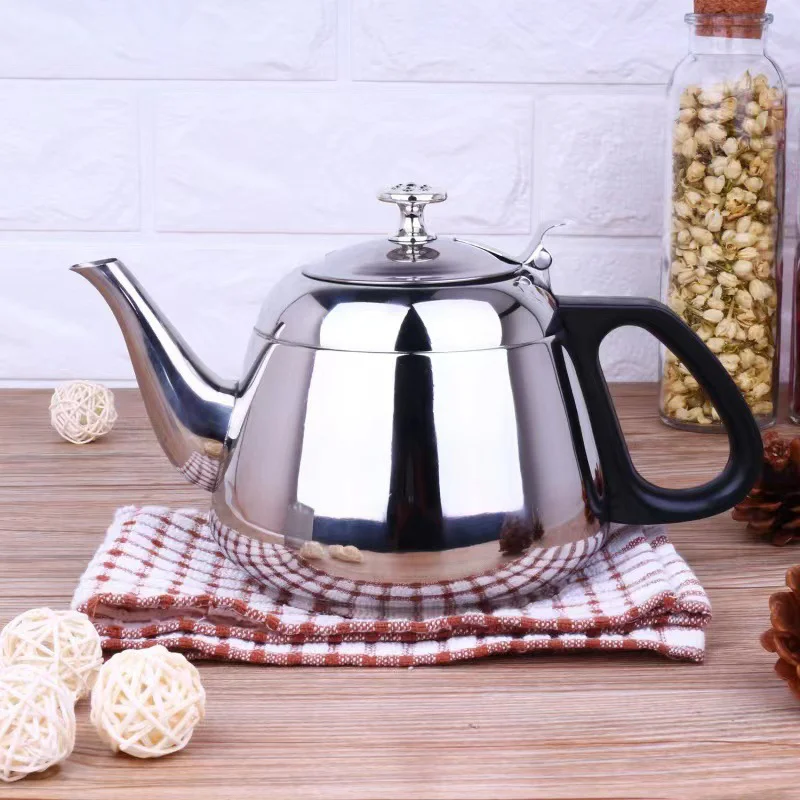 Tea Kettle with Filter Stainless Steel Teapot 1.2L/1.5L/2L Metal Coffee Pot For Hotboiling Pots Gas Induction Home Camping