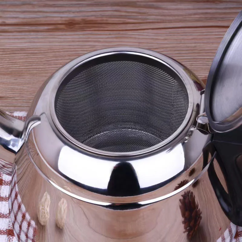 Tea Kettle with Filter Stainless Steel Teapot 1.2L/1.5L/2L Metal Coffee Pot For Hotboiling Pots Gas Induction Home Camping