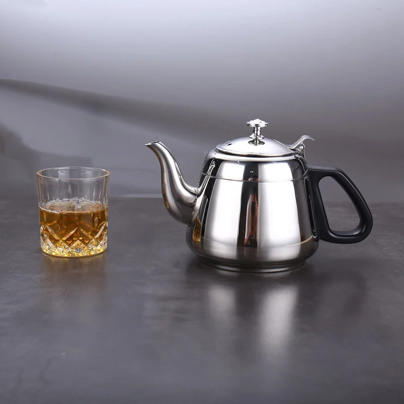 Tea Kettle with Filter Stainless Steel Teapot 1.2L/1.5L/2L Metal Coffee Pot For Hotboiling Pots Gas Induction Home Camping