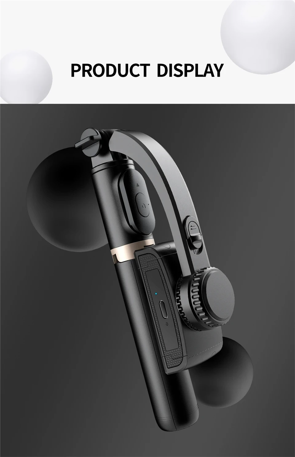 FANGTUOSI Mobile Video stabilizer Bluetooth selfie stick tripod Gimbal Stabilizer For Smartphone Live vertical shooting bracket