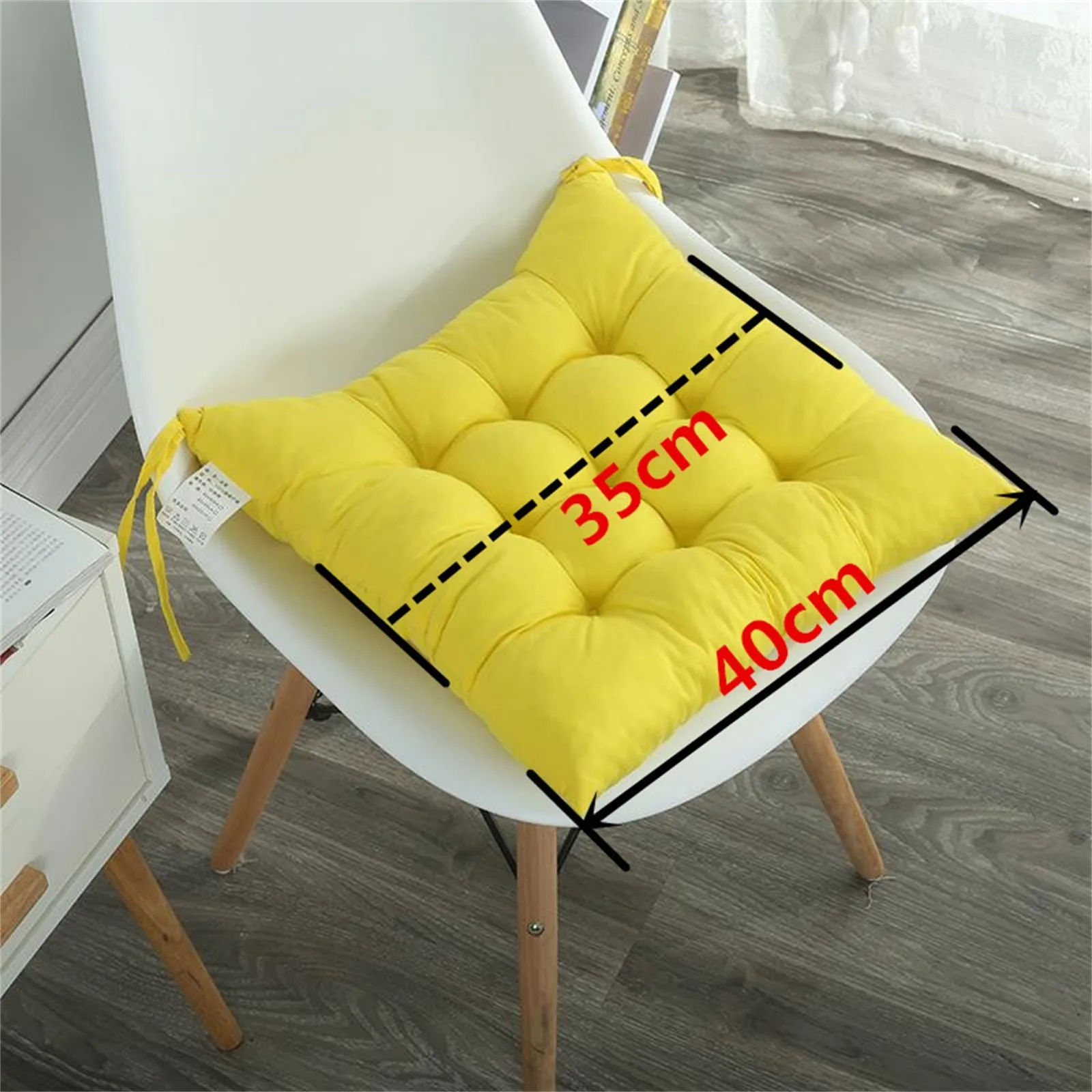 40cm Chair Cushion Solid Color Anti Skid Breathable Bright Color Seat Pillow Dining Chair Cushion Creative Sofa Fabric Cushion