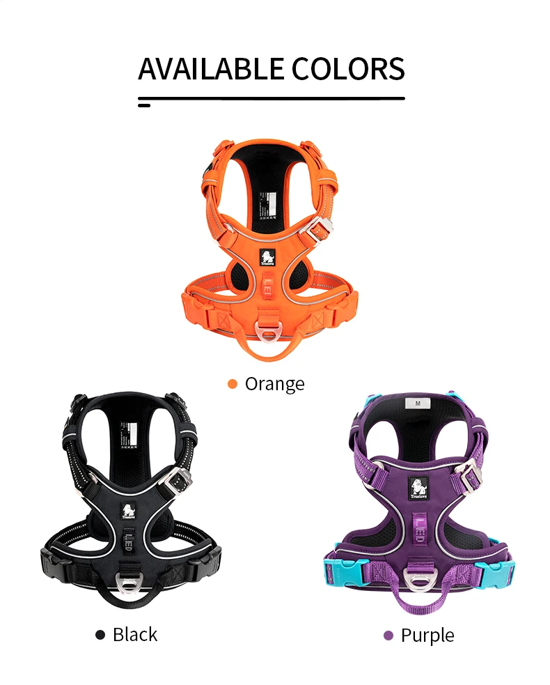 TRUE LOVE Pet Harness No Pull Nylon Reflective Dog Harness Adjustable Comfortable Control Step-in Brilliant Truelove TLH5654