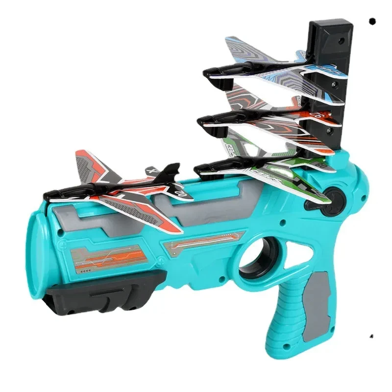 Airplane Launcher Toy Children Throwing Foam Plane Flight Mode Catapult Plane for Kids Boys Outdoor Sport Flying Toys Gifts